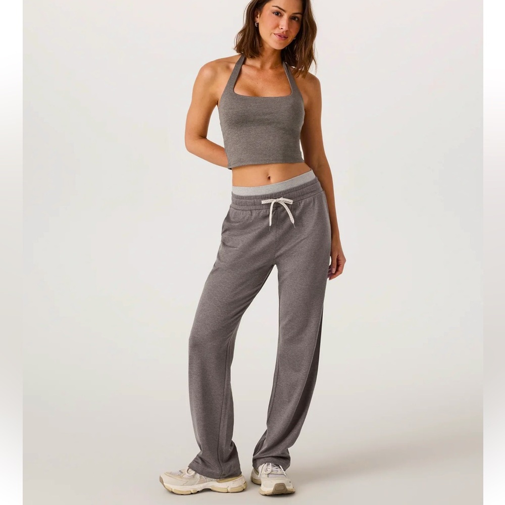 Vuori XS Halo Warm Up Straight Leg Pants in Chia Heather